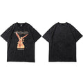 Hip Hop T Shirt Men Streetwear Harajuku Washed Tshirt Reddemption Angel Summer Short Sleeve T-Shirt Cotton Fashion Tops Tee