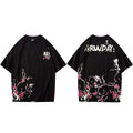 Japanese Sakura T Shirt Hip Hop Streetwear Men Harajuku Crane Tshirt Short Sleeve Summer Fashion Casual T-Shirt Cotton New