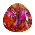 Kingman Orange Dahlia Turquoise 20.8x20.8x4.5 mm Fancy Shape Polished Gemstone LS78-06949