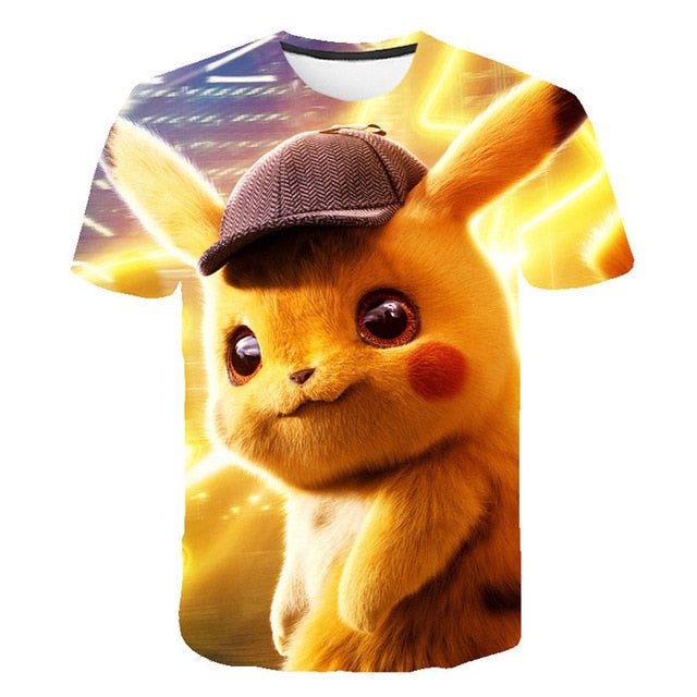 Cute Pikachu T-shirt white pokemon boys & girls T-shirt person fashion gift creative streetwear