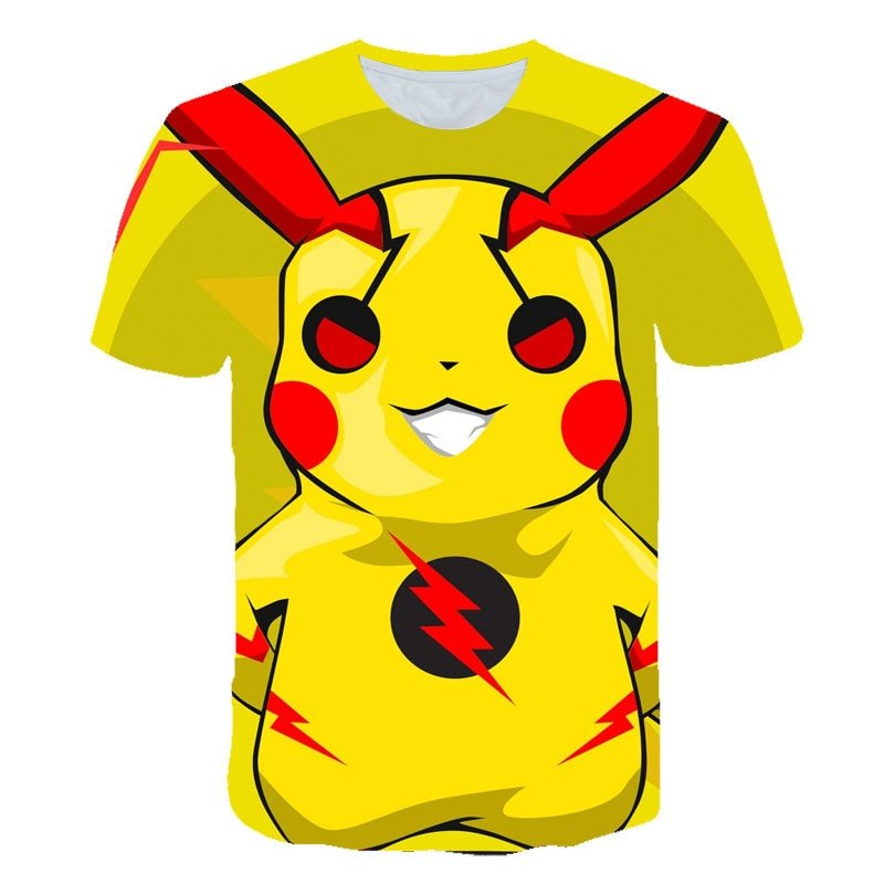 Cute Pikachu T-shirt white pokemon boys & girls T-shirt person fashion gift creative streetwear