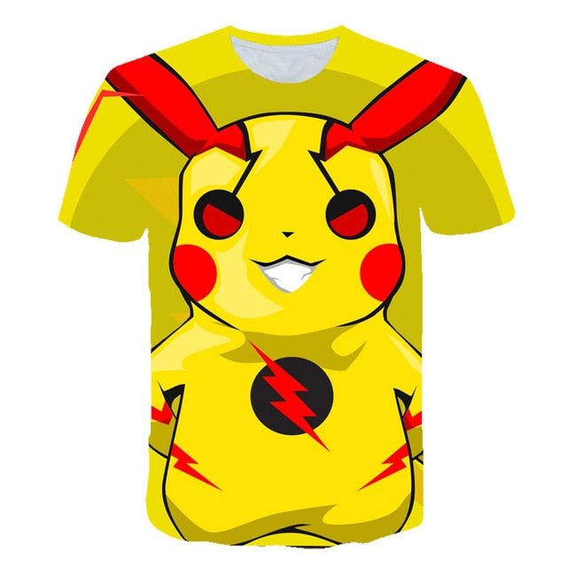 Cute Pikachu T-shirt white pokemon boys & girls T-shirt person fashion gift creative streetwear