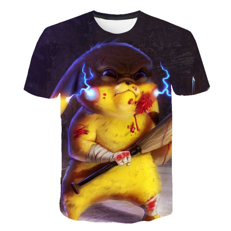 Cute Pikachu T-shirt white pokemon boys & girls T-shirt person fashion gift creative streetwear