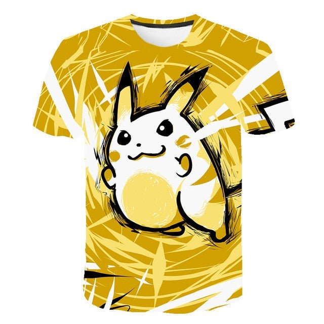 Cute Pikachu T-shirt white pokemon boys & girls T-shirt person fashion gift creative streetwear