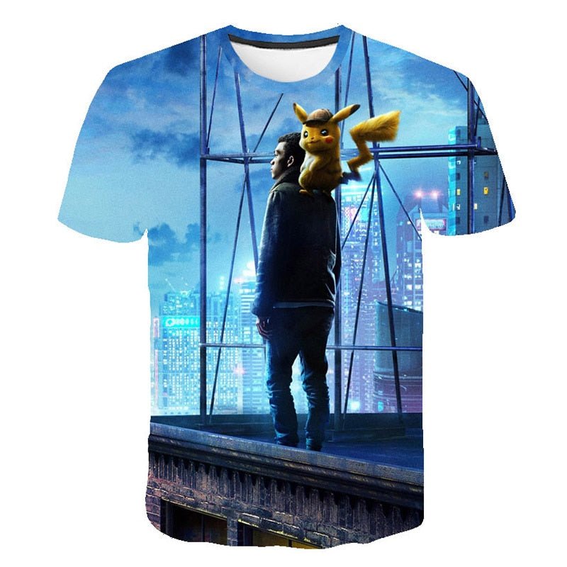 Cute Pikachu T-shirt white pokemon boys & girls T-shirt person fashion gift creative streetwear
