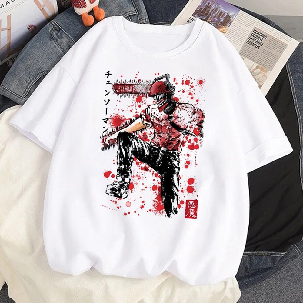 Chainsaw Man Denji Attack Fashion T-shirt