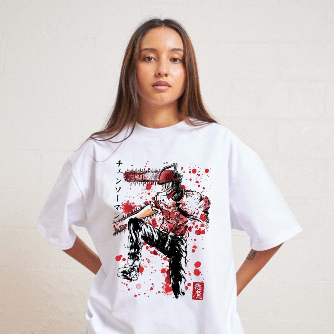 Chainsaw Man Denji Attack Fashion T-shirt