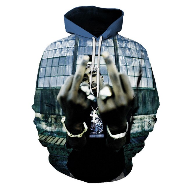Pullover Hip Hop Rock Singer Men Women Sweatshirt Hoodies 3D Print  Tupac Shakur Clothing Plus S-6XL