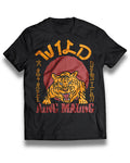 Vintage Unisex Cotton T-Shirt – Tiger Graphic – Black